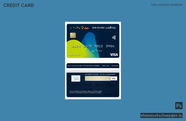 Beispielvorschau der Bank of Jordan Visa Classic Karte
